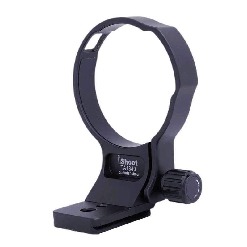 iShoot 76mm Metal Lens Collar Tripod Mount Ring Compatible with Tamron 18-400mm f/3.5-6.3 Di II VC HLD B028, Lens Support Holder Bracket Bottom is Arca-Swiss Fit Quick Release Plate Dovetail Groove - Image 1